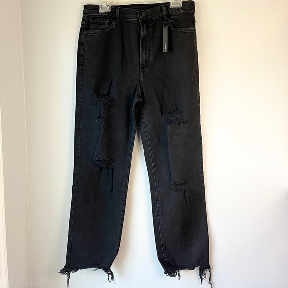 J Brand Jules Undercover Destruct Black Raw Hem Ankle Jeans - Picture 4 of 11